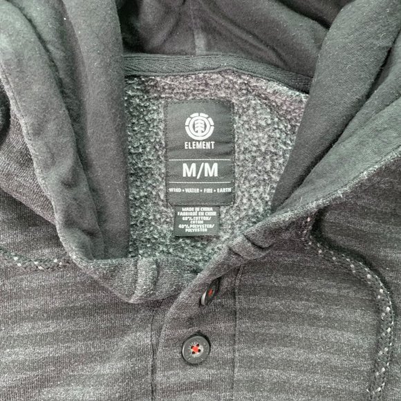 Vintage Element Pullover Skateboard Hoodie Kangaroo Pockets Grey Size M - Picture 4 of 8